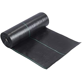 ZHAIUPON 6X300FT Weed Barrier Garden Landscape Fabric Heavy Duty Weed Block Gardening Woven Ground Cover Weeds Control 3.2 oz for Garden Beds,Geotextile Fabric for Landscaping