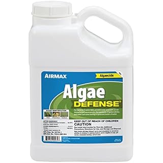 Airmax Algae Defense, EPA Registered Algaecide Pond & Lake Water Treatment, Floating Moss, Green Slime Scum & Chara Killer for Large Ponds & Lakes, Outdoor Liquid Spray Copper Based Solution, 1 Gallon