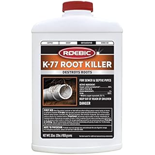 Roebic K-77 Root Killer for Sewer and Septic Systems, Clears Pipes and Stops New Growth, Safe for All Plumbing