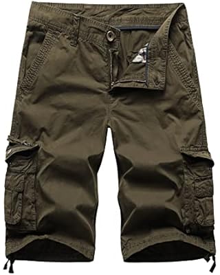 DGWZ Mens Cargo Shorts Multi Pockets Twill Cotton Relaxed Fit Outdoor Camo Cargo Short for Men