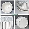 Ton Sin Grey Flower Pots,Texture Planter for Indoor Plants Set of 3 Ceramic Flower Pots with Saucer,Cute Garden Pots Succulent Pots(3 Pack,Grey - Image 2