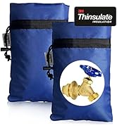 Enlarge Outdoor Faucet Cover for Winter Freeze Protection, 3M Thinsulate, 10”H x 6.3”W Hose Bib C...