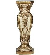 Arellia Column Pedestal Gold/Ivory One Size | Ornate Pillar Columns for Statues, Busts