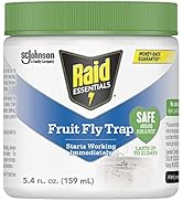 Raid Essentials Fruit Fly Trap for Indoors, Made with Essential Oils, Child and Pet Safe, 5.4 oz