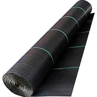 VEVOR Weed Fabric Barrier Heavy Duty, 12.5x50ft 3.5oz Weed Blocker Fabric, Woven Landscape Fabric, Garden Fabric Weed Barrier, Weed Control Fabric Ground Cover, Geotextile Fabric, Gardening Mat, Black