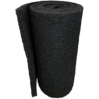 Aquatic Experts Classic Koi Pond Filter Pad COARSE – Black Bulk Roll Pond Filter Media, Rigid Ultra-Durable Latex Coated Fish Pond Filter Material US, (3/4" - 1" x 12" x 48")