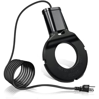 Tiflev 150W Utility De-Icer Submergible Cast Aluminum Chicken Water Heater for Winter Bird Bath Heater with 9.8FT Power Cord Black