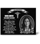ADFSTONE Memorial Stones Plaques for Personalized Small Grave Stone, Remembrance Gifts, Customize...