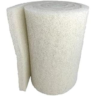Classic Koi Pond Filter Pad FINE - White Bulk Roll Pond Filter Media, Ultra-Durable Pond Filters for Outdoor Ponds, Reusable Fish Pond Filter Material, USA, Aquatic Experts (3/4" - 1" x 12" x 72")