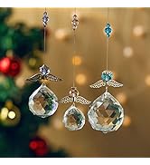 3pcs Crystal Prism Angel Suncatcher Window Garden Hanging Decoration Sun Catcher Rainbow Maker Pe...