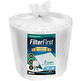 Aquatic Experts Aquarium Filter Floss for Fish Tank Filters - FilterFirst Aquarium Filter Pad - Aquarium Filter Media Roll for Crystal Clear Water, 3/4" - 1" Thick (18 Inch Wide, 24 Feet Long)