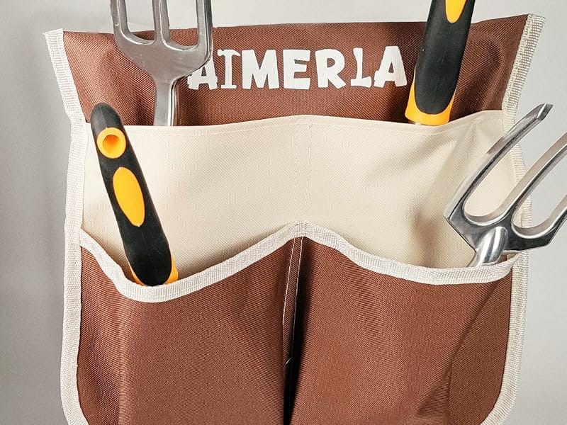 Brown gardening pouch