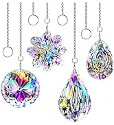 4pcs Crystal Suncatchers Hanging Sun Catchers Rainbow Maker for Home Lamp Chandelier Lamp Prisms