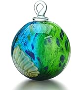 5" Hanging Gazing Balls for Gardens Decorative Outdoor Hand-Blown Glass Ornament Friendship Balls...