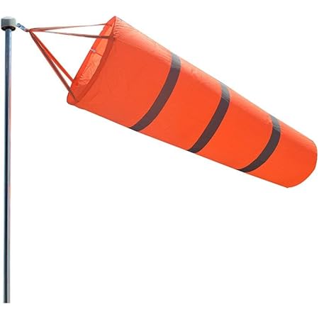 Qishi Airport Windsock Rip-stop Outdoor Rainbow Wind Measurement Sock Bag with Reflective Belt(30" 40" 60") (30")