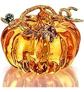 Hand Blown Glass Pumpkin Figurine Ornament Glass Collectible Figurine