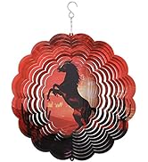 Wind Spinners Outdoor Metal Large,3D Horse Cactus Wind Spinner Hanging Decor,Kinetic Spinners for...