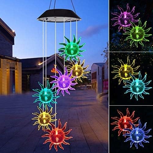 Campanilla de viento solar de colibrí al aire libre, regalo para papá, mamá, abuela, esposa, hija, hermana, tía, abuela, mujeres, decoración al aire libre para patio, jardinería - Image 5