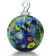 6" Hand-Blown Glass Friendship Balls for Hanging Gardens Window Outdoor Gazing Ball Witch Balls G...