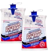 Fly Traps Outdoor Fly Traps. 2 Natural Pre-Baited Fly Bags Outdoor Disposable. Big Bag Fly Trap B...