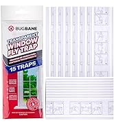 Window Fly Traps for Indoors Clear 15 Pack Fly Strips. The Only Double Strip Indoor Fly Trap Catc...
