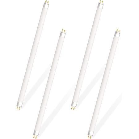 Dichroma 4 Pack T5 8W Replacement Bulb Compatible with Faicuk WS108 Wall Sconce Fly Light Trap, 12 Inch F8T5/BL UVA Fluorescent Led Bug Zapper Bulbs