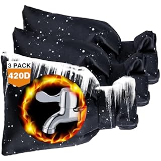 Yogayet 3 Pack Outdoor Faucet Covers for Winter Outdoor Spigot Covers Waterproof Freeze Protection, 8.3" x 5.4" Insulated Reusable Faucet Covers for Winter, Antifreeze Hose Bib Insulation Socks