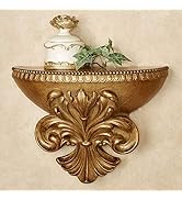Touch of Class Fleurissa Wall Shelf - Burnished Gold - Fleur De Lis - Made of Resin - Ornate Shel...