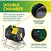 Dual Chamber Compost Tumbler – Easy-Turn, Fast-Working System – All-Season, Heavy-Duty, High Volume Composter with 2 Sliding Doors - (2 – 18.5gallon /70 Liter) - Image 2