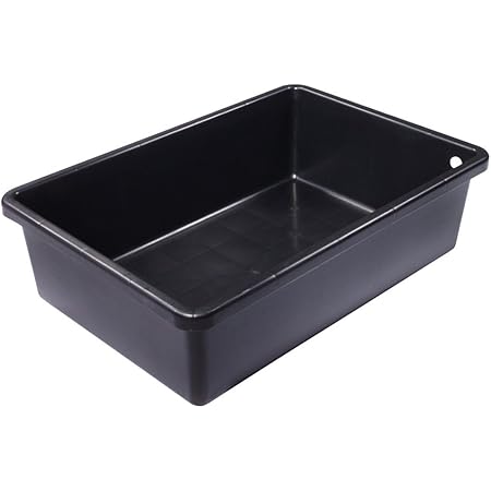 Laguna Plastic Heavy Duty Rectangular Basin, 60-Gallon, Black