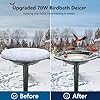 Kesfitt Bird Bath Heater for Outdoors in Winter, 70W Birdbath Deicer with Thermostatically Controlled & Auto Shut Off, Full-Covered Die-Cast Aluminum Water Heated for Bird Chicken Garden Patio - Image 2