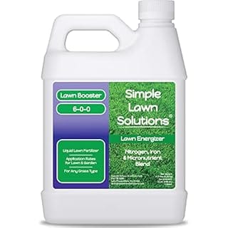 Commercial Grade Lawn Energizer Iron Nitrogen Micronutrient Booster - Liquid Turf Concentrated Fertilizer - Lawn, Garden, and Indoor Plants - Any Grass Type - Simple Lawn Solutions- 1 Quart