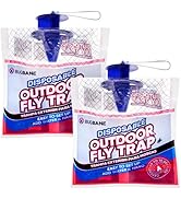 Fly Traps Outdoor Fly Traps. 2 Natural Pre-Baited Fly Bags Outdoor Disposable. Fly Trap Bag Fly C...