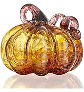 4.9inch Hand Blown Glass Pumpkin Keepsake Figurine Collectibles Fall Harvest Thanksgiving Hallowe...