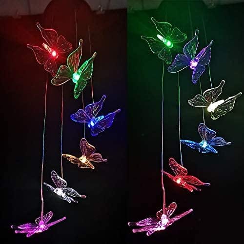 Campanilla de viento solar de colibrí al aire libre, regalo para papá, mamá, abuela, esposa, hija, hermana, tía, abuela, mujeres, decoración al aire libre para patio, jardinería - Image 36