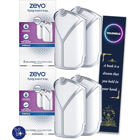 Bundle Zevo Flying Insect Trap Refill Kit NO Device - Model 3 2 -Pack (2) Sold Separately, White (M364)