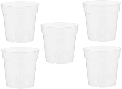 Cabilock Orchid Flower Pot Orchid Pots with Holes 5pcs Orchid Plant Pot Flower Planter Round Clear Plastic Orchid Planter Pot Flower Pot for Clear Plastic Orchid Pots