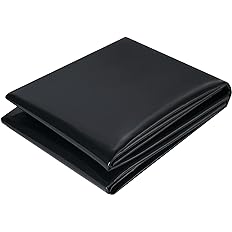 KLEWEE Pond Liner, 4 x 7ft 20 Mil LDPE Heavy Duty Small Pond Liners, Black Fish Safe Pond Skins Pond Liner for Koi Ponds, Wat