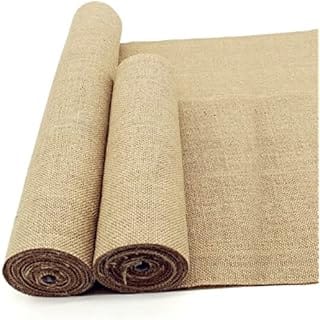 Agfabric Natural Burlap Fabric Roll,64 inch x15 Feet Burlap Fabric Tree Wrap Rolls for Tree,Outdoor Wedding Runners,Decor