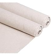 Muslin Fabric 10 Yard Linen Fabric 63 Inches Wide Textile Unbleached Natural Cotton Fabric Soft &...