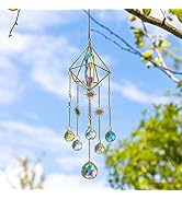 Hanging Suncatchers with Crystal Ball Prisms Rainbow Maker Chandelier Pendant Garden Hanging Sunl...