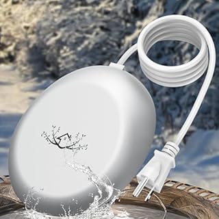 Winpull Bird Bath Heater 70W, Birdbath Deicer with Thermostatically Controlled, Heavy Duty Premium Cast Aluminum Winter Water Heated De-icer for Bird Chicken Outdoors