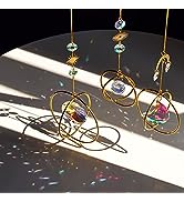 Set 3 Crystal Hanging Decorations - Sun & Moon Rainbow Crystal Suncatcher Window Car Hanging Pris...