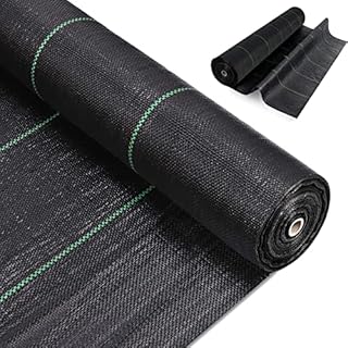 iropro 3ftx100ft Weed Barrier Landscape Fabric Heavy Duty, Woven Weed Control Cloth, Woven Geotextile Fabric for Underlayment, Gardening Ground, Commercial Driveway Weed Block Cover Mat