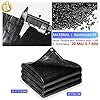 Reinforced PE Pond Liner 20 x 25 FT, 28 Mil Sun Resistant Preformed Pond Liner, Hemmed Edge with Buttonholes Liner Skin for Outdoor Large Ponds, Fish/KOI/Duck Pond, Garden Waterfall, Waterscape, Black - Image 2