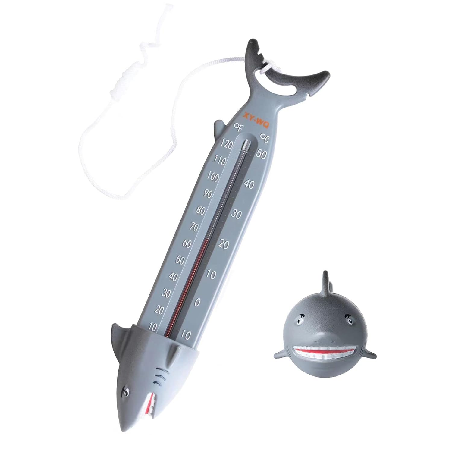 XY-WQ Large Pool Thermometer, Jumbo Easy Read for Water Temperature, Sinking for Accurate Readings - Swimming Pools, Spas, Hot Tubs, Ponds and Jacuzzi (Shark)