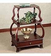 Touch of Class Abbott Accent Table - Made of Wood - Vintage Style Decor - Wooden Side Tables for ...
