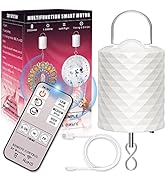 Disco Ball Motor with Remote, 2000mAh Battery Powered Rotating Wind Spinner Motor, Disco Ball Spi...