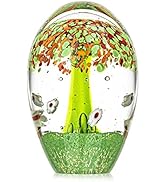 The Celtic Tree of Life Glass Paperweight Hand Blown Art Glass Figurines Collectibles Desk Orname...