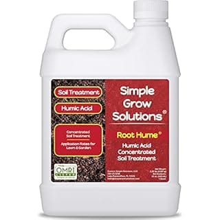 Simple Lawn Solutions Root Hume- Simple Grow Solutions - Concentrated Humic Acid - Liquid Carbon - Simple Grow Solutions- Natural Lawn & Garden Treatment - Plant Food Enhancer- Turf Grass Soil Conditioner (32 Ounce)